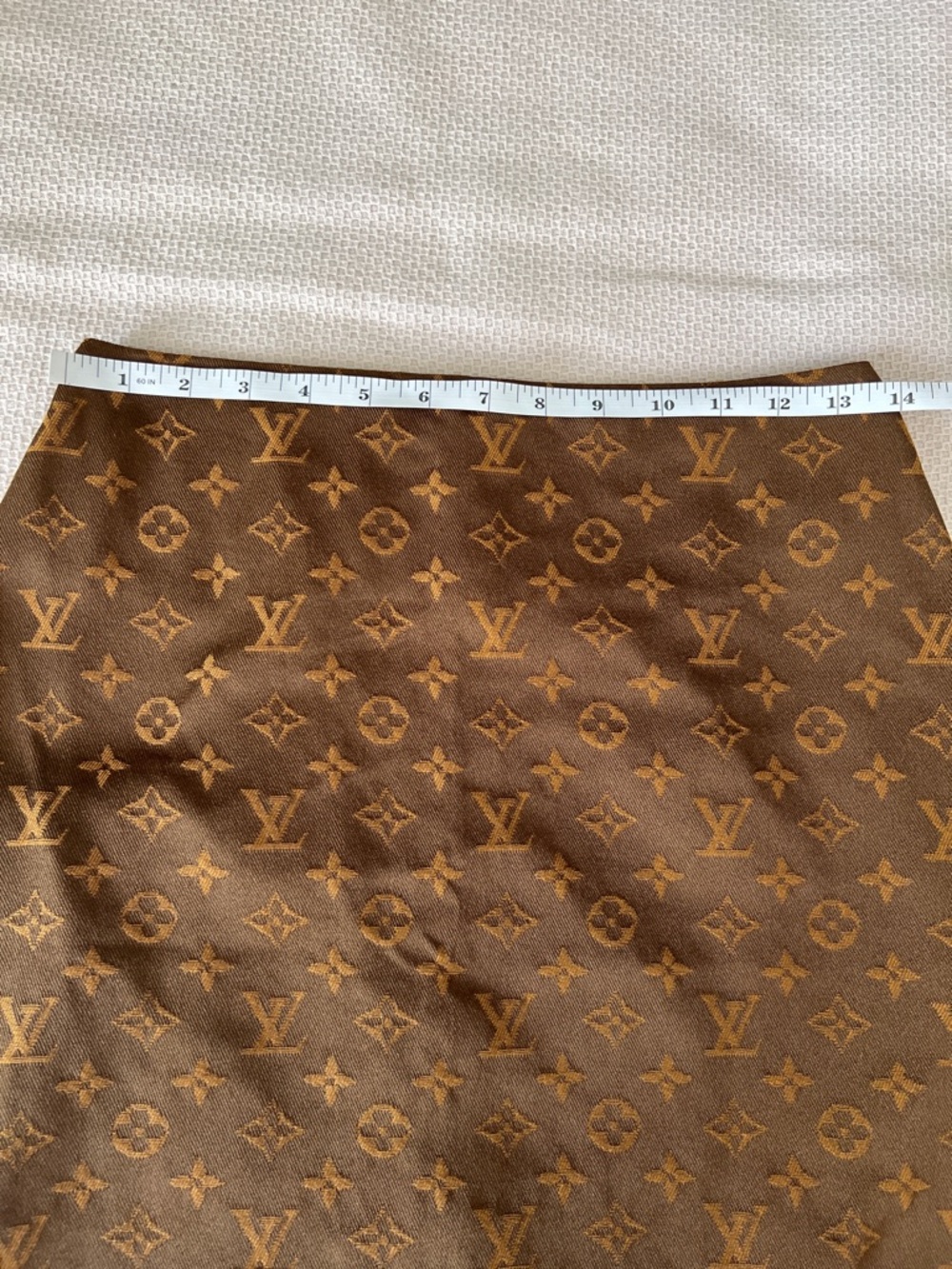 Custom tailor made Louis Vuitton Monogram Jacquard Pencil Skirt - Picture 9 of 12